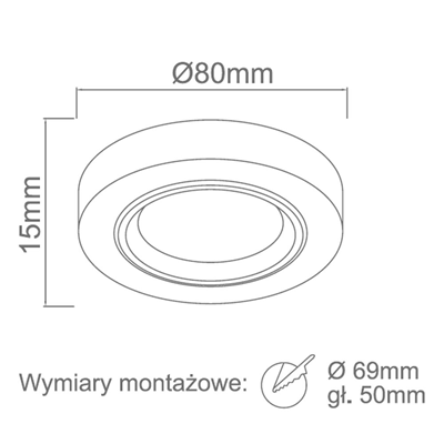 Acido Mobile Lampa sufitowa wpuszczana chrom