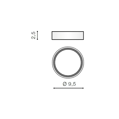 ADAMO RING Pierścień do oprawy Adamo czarny chrom