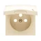 B.Kwadrat Płytka czołowa do gniazda z uziemieniem z pokrywą, kremowy