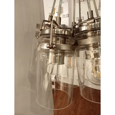 BRINLEY 6 Lampa wisząca sześciopunktowa nikiel szczotkowany