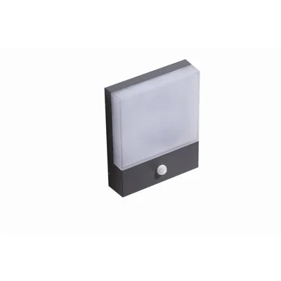 CIVITA SENSOR Lampa zewnętrzna ścienna 12W 800lm 3000K IP54 ciemnoszara z czujnikiem ruchu