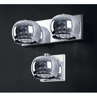 CRYSTAL Lampa ścienna podwójna 37 cm chrom
