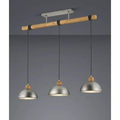 DELHI Lampa wisząca listwa potrójna nikiel antyczny