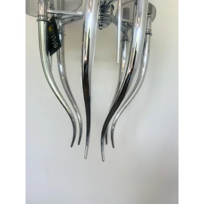 DIABLO Lampa wisząca E14 IP20 srebrna z białymi abażurami