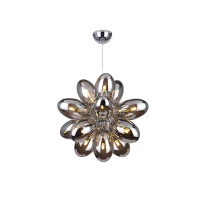 DIANA Lampa wisząca G9 IP20 srebrna z dymionymi kloszami