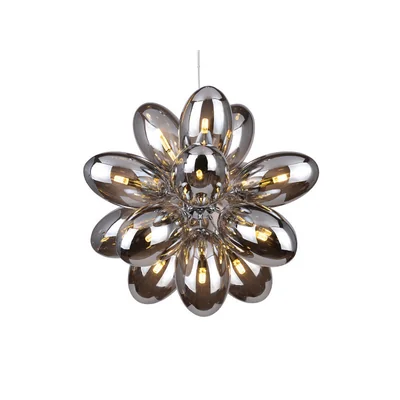 DIANA Lampa wisząca G9 IP20 srebrna z dymionymi kloszami