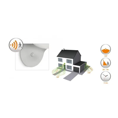 Dusk Lampa ścienna solarna szara