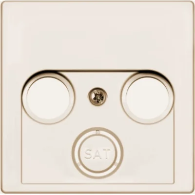 Element centralny do gniazda antenowego 2- i 3-wyjściowego kremowy połysk