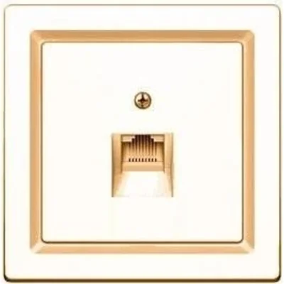 Element centralny do gniazda przyłączeniowego UAE jednokrotnego kremowy połysk