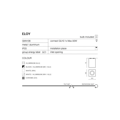 ELOY Lampa sufitowa aluminium