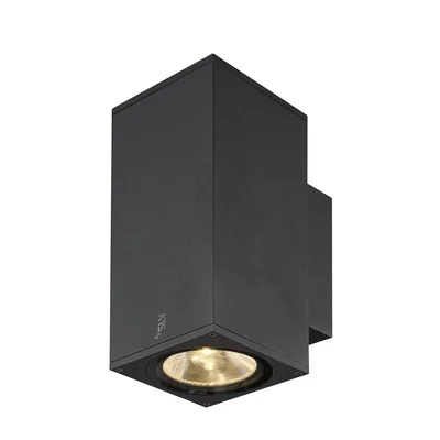 ENOLA SQUARE  UP/DOWN M Lampa zewnętrzna ścienna 20W 1900LM 3000K/4000K IP65 czarna