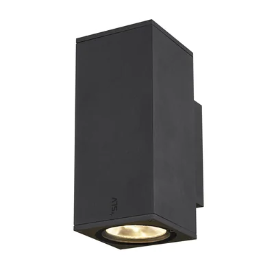 ENOLA SQUARE  UP/DOWN M Lampa zewnętrzna ścienna 20W 1900LM 3000K/4000K IP65 czarna