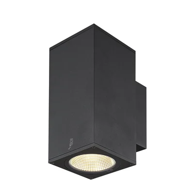 ENOLA SQUARE  UP/DOWN M Lampa zewnętrzna ścienna 20W 1900LM 3000K/4000K IP65 czarna