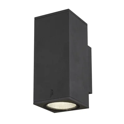 ENOLA SQUARE  UP/DOWN M Lampa zewnętrzna ścienna 20W 1900LM 3000K/4000K IP65 czarna