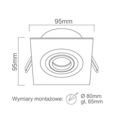 FASTO I BIANCO Lampa sufitowa wpuszczana biała