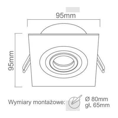 FASTO I BIANCO Lampa sufitowa wpuszczana biała