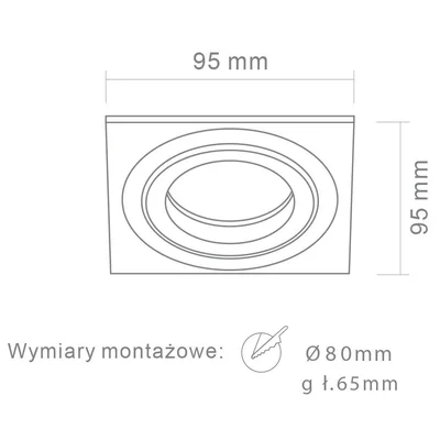 Fasto I Nero Lampa sufitowa wpuszczana czarna