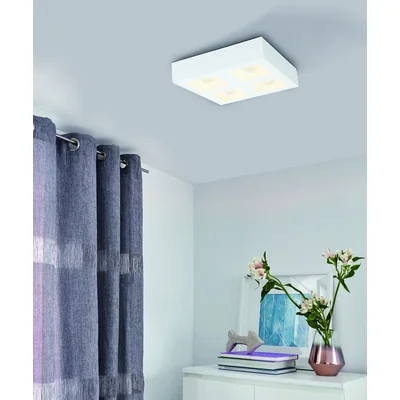 FERREROS  Lampa sufitowa 27x27cm biała