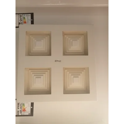 FERREROS  Lampa sufitowa 27x27cm biała