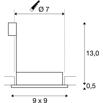 Fgl Out GU10 SQUARE lampa sufitowa