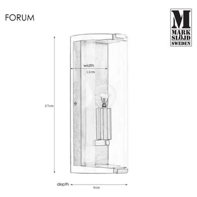 FORUM Lampa ścienna chrom