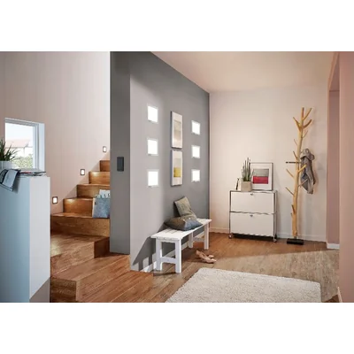 FUEVA 1 Lampa sufitowa wpuszczana 10,5x10,5cm IP20 biały ciepły nikiel satynowy