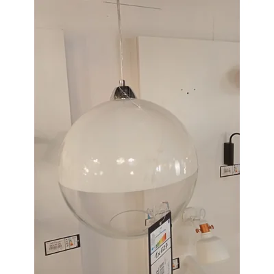 Gino Lampa wisząca biało-przezroczysta