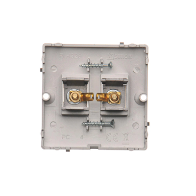 Gniazdo głośnikowe pojedyncze -1 kolumna głośnikowa (moduł) inox (metalik)