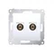 Gniazdo głośnikowe pojedyncze (moduł) białe