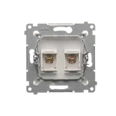 Gniazdo głośnikowe pojedyncze (moduł) białe