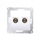 Gniazdo głośnikowe pojedyncze (moduł) białe
