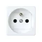 Gniazdo wtyczkowe pojedyncze z uziemieniem i przesłonami (mechanizm) 16A, 250V, zaciski śrubowe