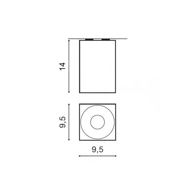 HUGO Lampa sufitowa czarna
