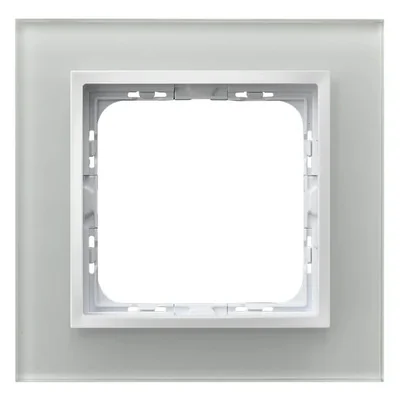 IMPRESJA Ramka pojedyncza białe szkło + ramka biała