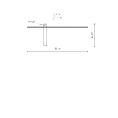 IMPULSE Kinkiet 61cm 6W 3000K 200lm LED zintegrowany IP20 czarny