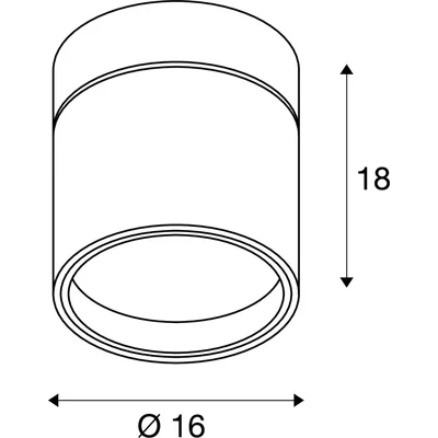 Kardamod SURFACE ROUND ES111 SINGLE sufitowa