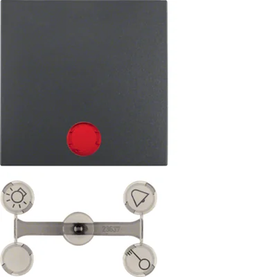 Klawisz pojedynczy z 5 dołączonymi soczewkami antracyt