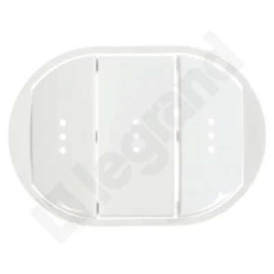 Klawisz potrójny z podświetleniem kolor biały