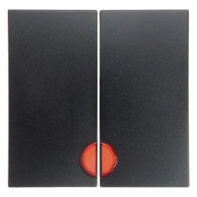 Klawisze z czerwoną soczewką, antracyt