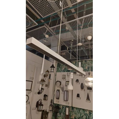 LENS LINE Lampa wisząca listwa biało - czarna