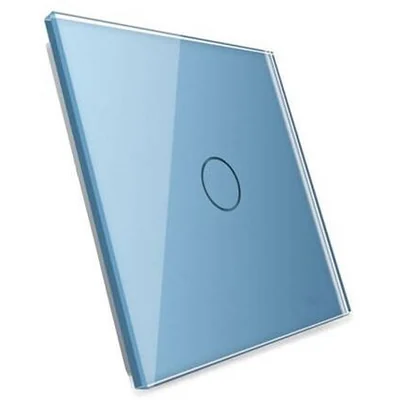 LIVOLO Pojedynczy panel dotykowy szklany niebieski