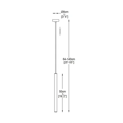 LOYA Lampa wisząca 5W 3000K 450lm IP20 antyczna miedź