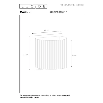 MAGIUS Lampa ścienna brąz/czarny