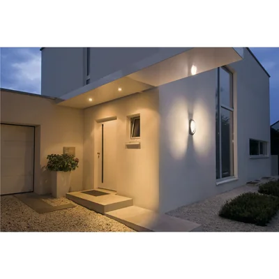 MERIDIAN 2 Lampa zewnętrzna ścienna E27 IP54 antracytowa