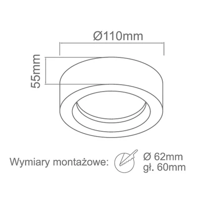 Mini Orto IP44 Lampa sufitowa chrom