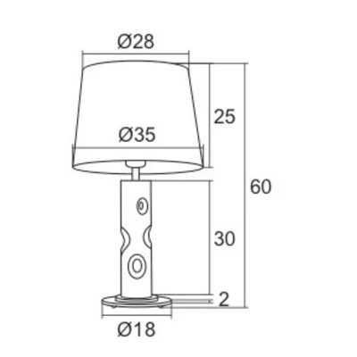 NANCY Lampa stołowa granatowy welur