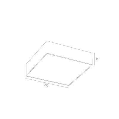 ONTARIO Plafon 25cm 15W 3000K IP20 biały