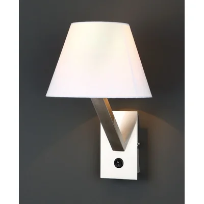 Orlando lampa ścienna biała nikiel