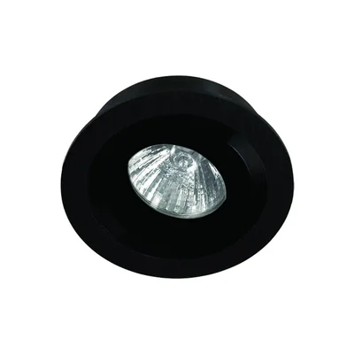 PIO NERO Lampa wpuszczana 9,2cm 8W GU10 IP20 czarna