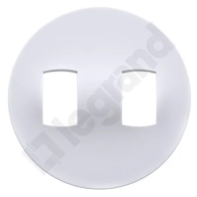 Plakietka dźwigniowa podwójna kolor biały